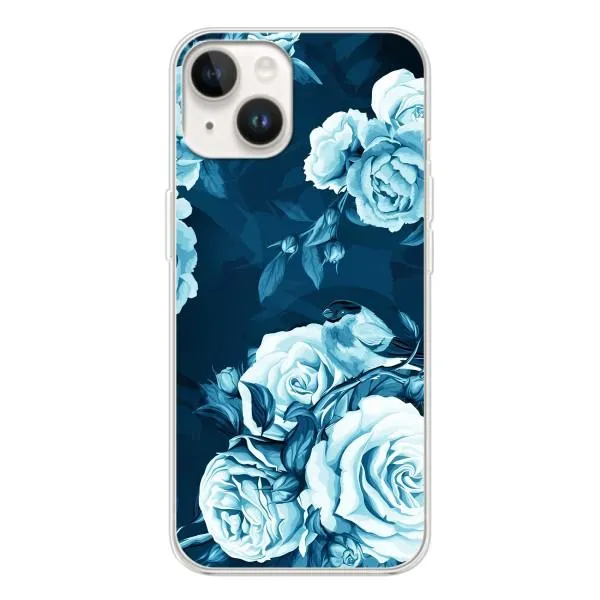 Чехол с принтом «Голубые Бутоны» для TECNO Spark Go 1