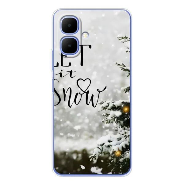Чехол с принтом «Let it snow» для TECNO Spark Go 2 Чехол с принтом «Let it snow» для TECNO Spark Go 2