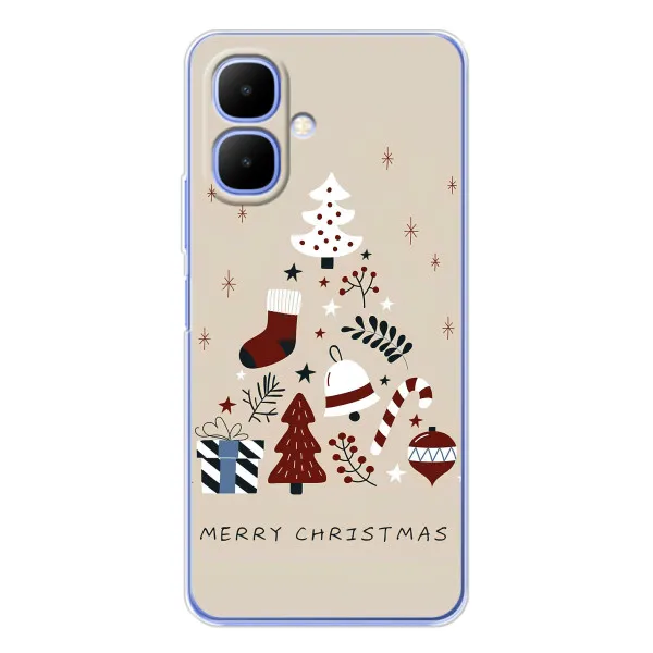 Чехол с принтом «Merry Christmas» для TECNO Spark Go 2 Чехол с принтом «Merry Christmas» для TECNO Spark Go 2