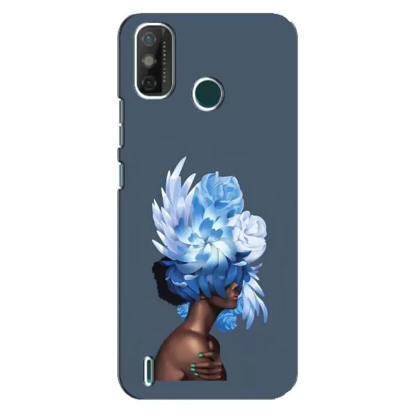 Чехол с принтом «Цветы на голове» для TECNO Spark GO (2021)