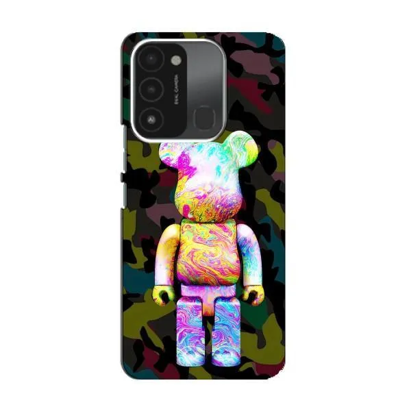 Чехол с принтом «Яркий Bearbrick» для TECNO Spark GO (2022)