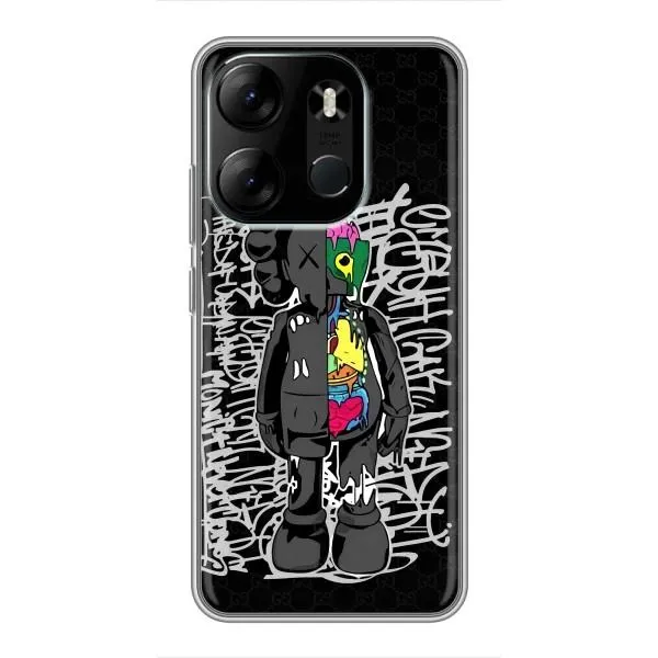 Чехол с принтом «Стиль Bearbrick» для TECNO Spark Go 2023 (BF7)