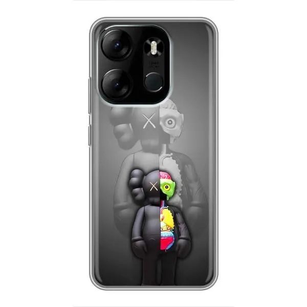 Чехол с принтом «Тело Bearbrick» для TECNO Spark Go 2023 (BF7)