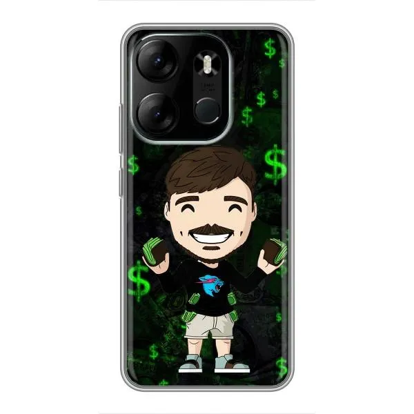 Чохол з принтом «Блогер Beast» для TECNO Spark Go 2023 (BF7)