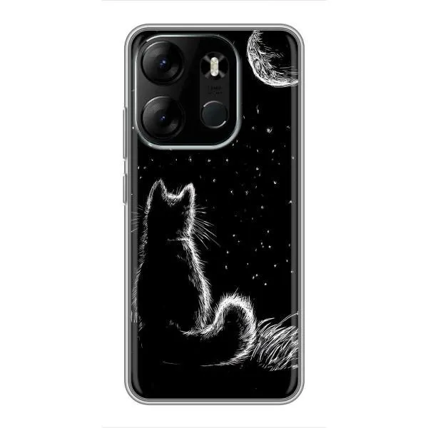 Чехол с принтом «Котик и луна» для TECNO Spark Go 2023 (BF7) Чехол с принтом «Котик и луна» для TECNO Spark Go 2023 (BF7)