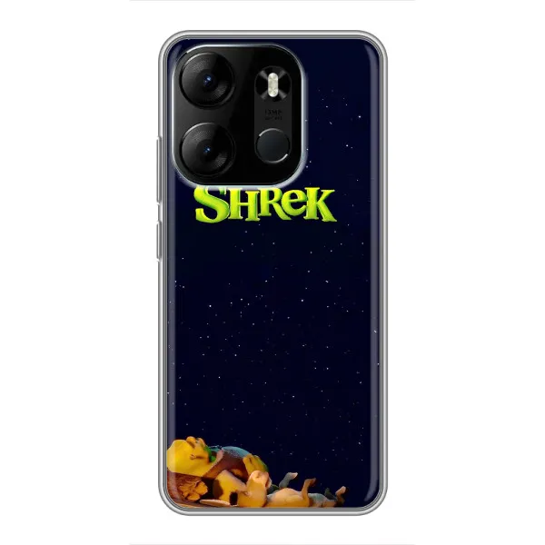 Чехол с принтом «Отдыхающий Шрек» для TECNO Spark Go 2023 (BF7)