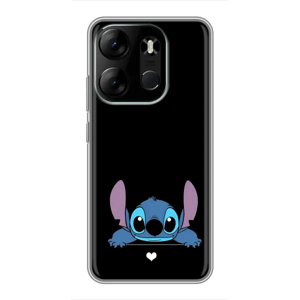 Чехол с принтом «Стич на черном» для TECNO Spark Go 2023 (BF7)