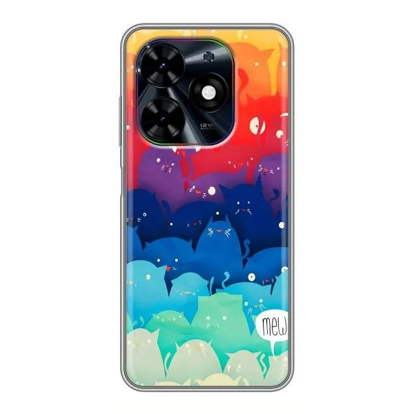 Чехол с принтом «Mew» для TECNO Spark Go 2024 (BG6)