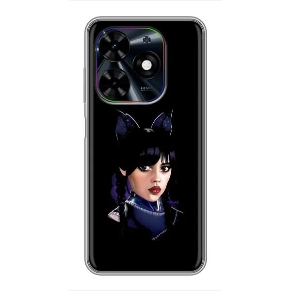 Чехол с принтом «серьезная Уэнздей» для TECNO Spark Go 2024 (BG6)