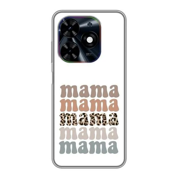Чехол с принтом «Текстовый коллаж мама» для TECNO Spark Go 2024 (BG6) Чехол с принтом «Текстовый коллаж мама» для TECNO Spark Go 2024 (BG6)