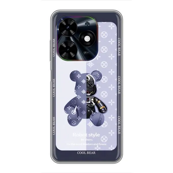 Чехол с принтом «Медвежонок LV» для TECNO Spark Go 2024 (BG6)