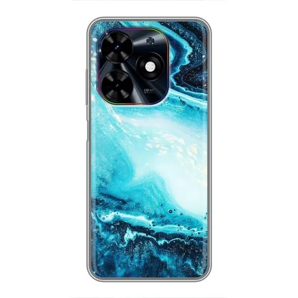 Чехол с принтом «Голубой мрамор» для TECNO Spark Go 2024 (BG6)