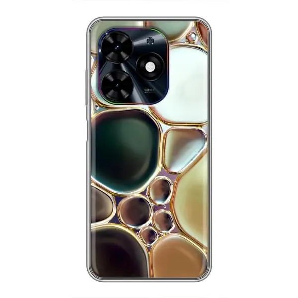Чехол с принтом «Радужный Мрамор» для TECNO Spark Go 2024 (BG6)