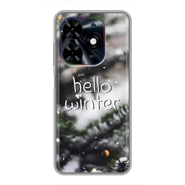Чехол с принтом «Hello winter» для TECNO Spark Go 2024 (BG6)