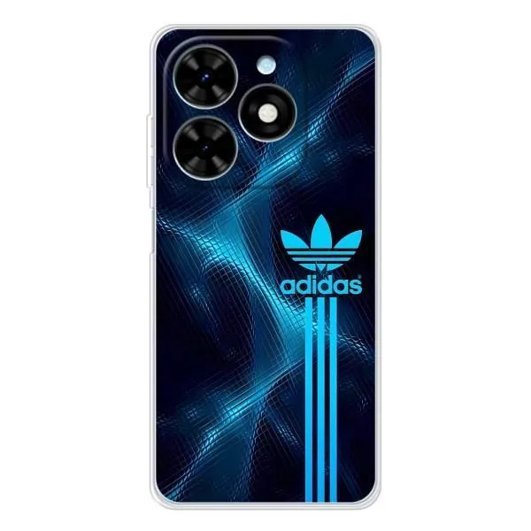 Чехол с принтом «Синий Адидас» для TECNO Spark Go 2025