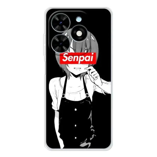 Чехол с принтом «Senpai» для TECNO Spark Go 2025