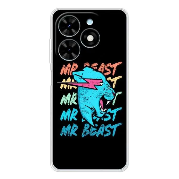 Чехол с принтом «logo Mr beast» для TECNO Spark Go 2025