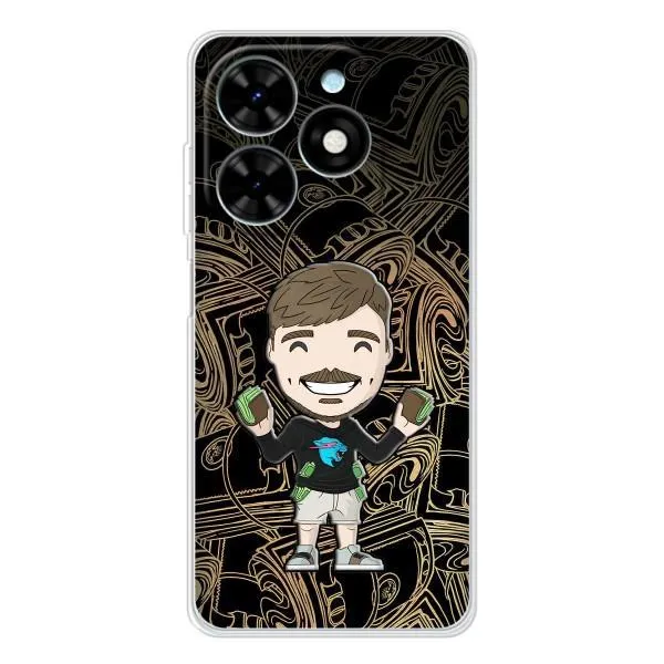 Чехол с принтом «Mister Beast» для TECNO Spark Go 2025