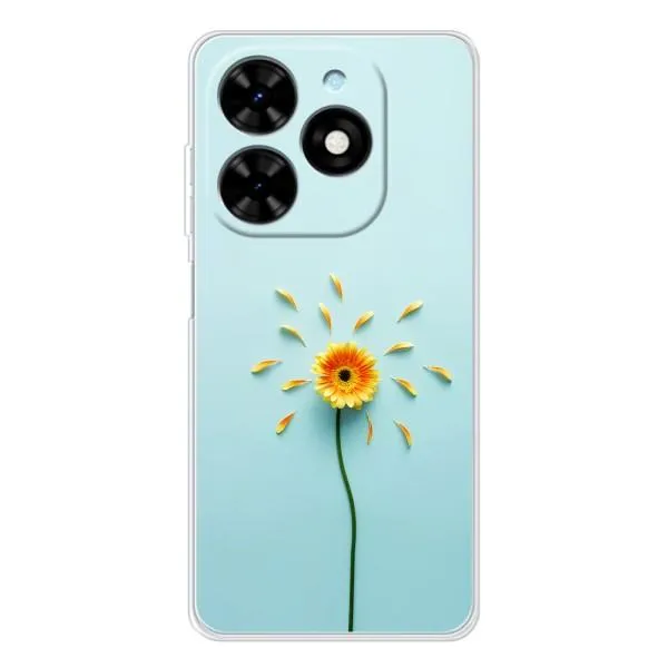 Чехол с принтом «Желтый цветок» для TECNO Spark Go 2025
