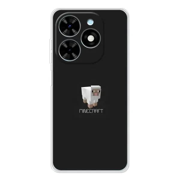 Чехол с принтом «Овечка Майнкрафт» для TECNO Spark Go 2025