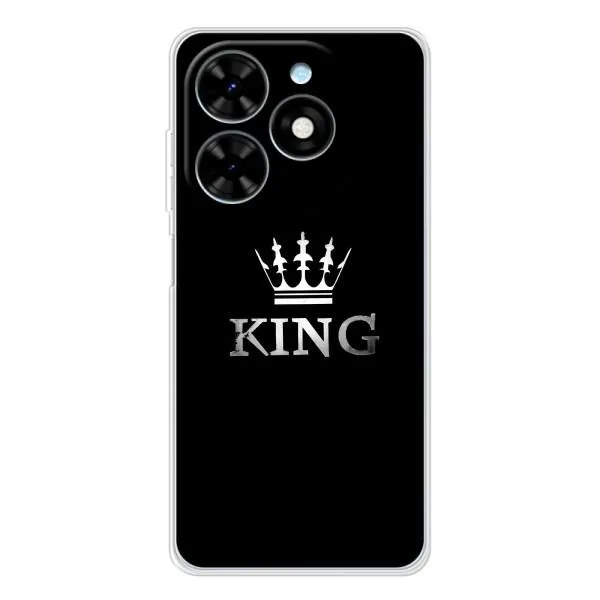 Чехол с принтом «KING» для TECNO Spark Go 2025