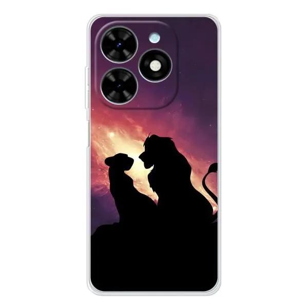 Чехол с принтом «Силуэт Симба и Налу» для TECNO Spark Go 2025