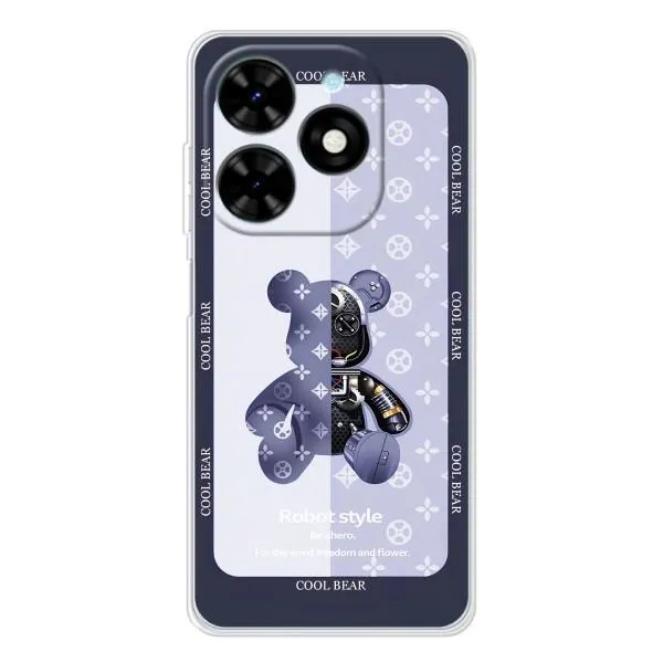 Чехол с принтом «Медвежонок LV» для TECNO Spark Go 2025