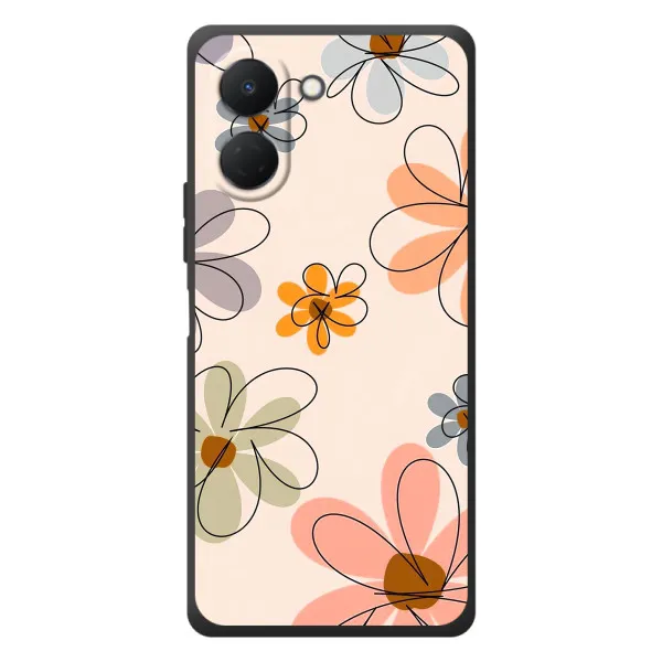 Чехол с принтом «Разноцветные цветы» для TECNO Spark Go 3