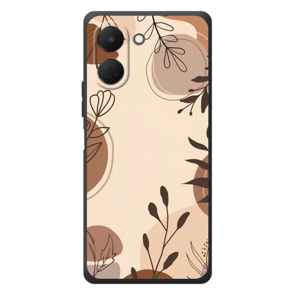 Чехол с принтом «Коричневые цветы» для TECNO Spark Go 3