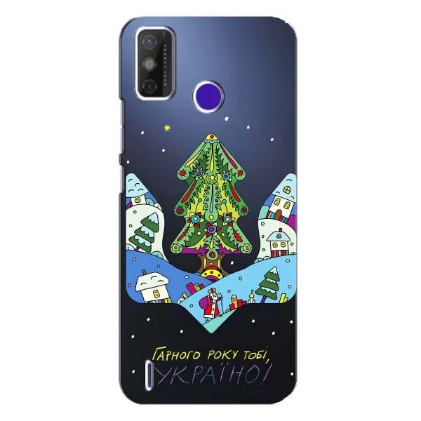 Чехол с принтом «Рождественский герб» для TECNO Spark Power 2 (LC8)