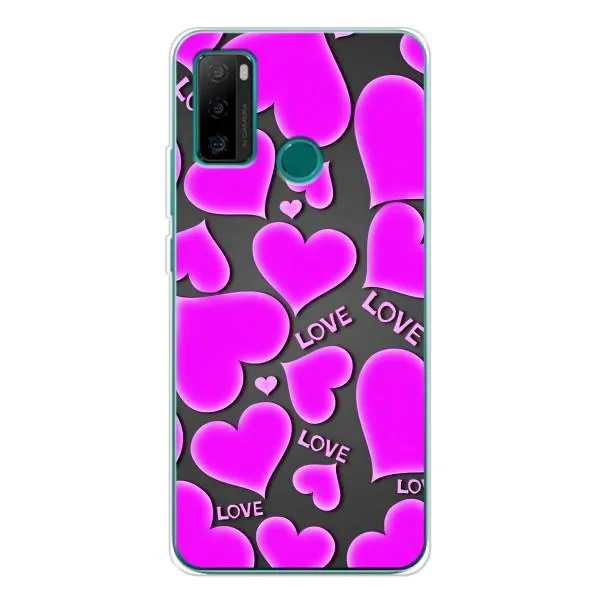 Чохол з принтом «Pink hearts» для Ulefone Note 10P