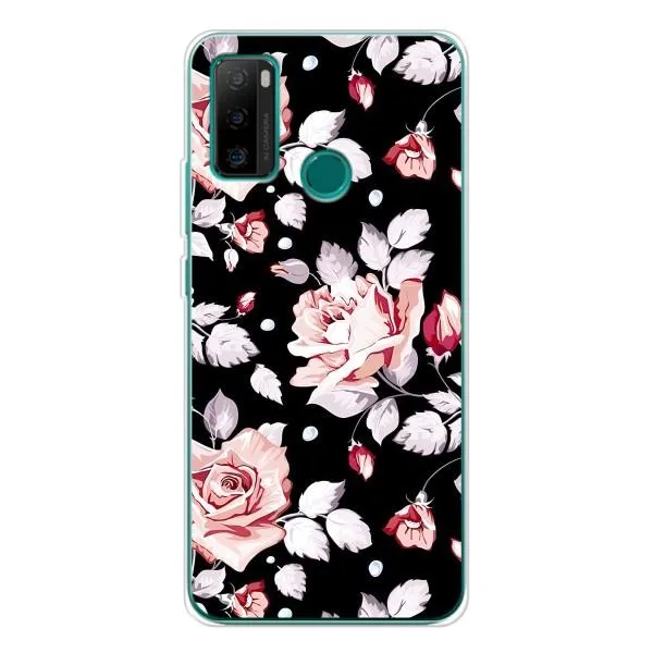 Чохол з принтом «Квіти на чорному» для Ulefone Note 10P
