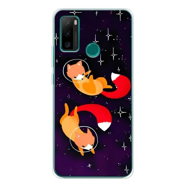 Чохол з принтом «Лисички космонавти» для Ulefone Note 10P