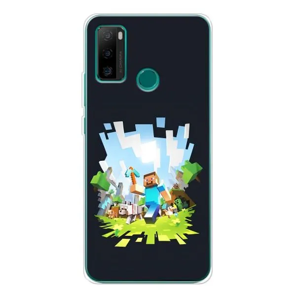 Чохол з принтом «персонажі Minecraft» для Ulefone Note 10P