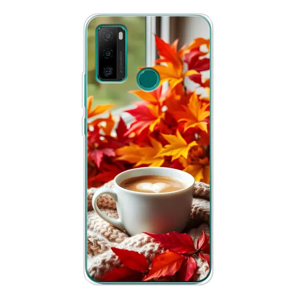 Чохол з принтом «Кава та листя» для Ulefone Note 10P
