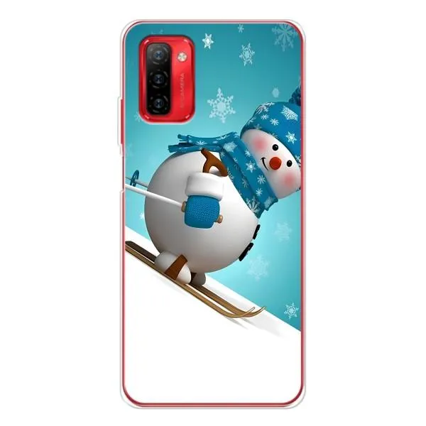Чохол з принтом «Сніговик на лижах» для Ulefone Note 12P