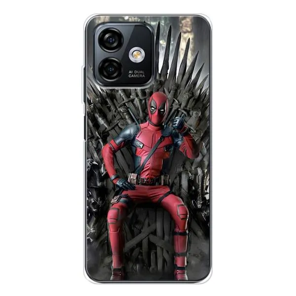 Чохол з принтом «Дедпул на троні» для Ulefone Note 16 Pro
