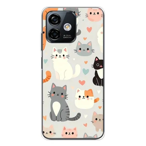 Чехол с принтом «Коллаж котов» для Ulefone Note 16 Pro