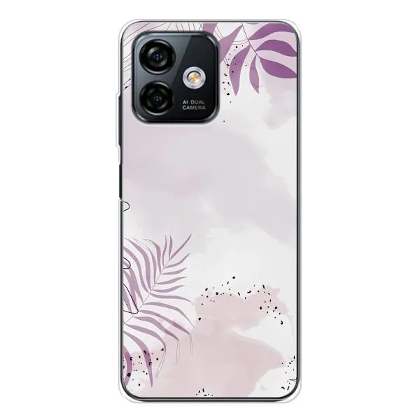 Чехол с принтом «Фиолетовые листья» для Ulefone Note 16 Pro