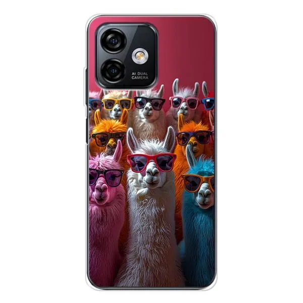 Чехол с принтом «Ламы в очках» для Ulefone Note 16 Pro Чехол с принтом «Ламы в очках» для Ulefone Note 16 Pro