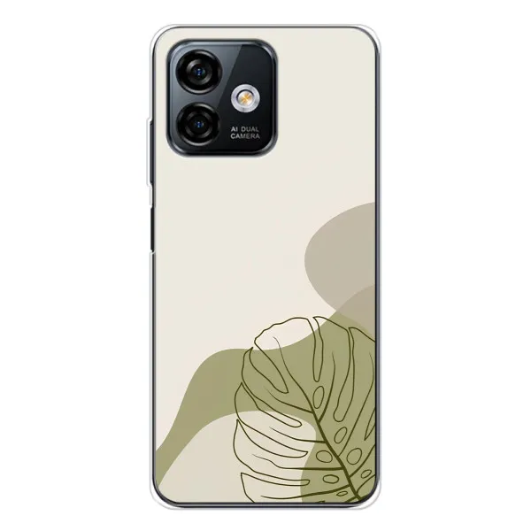 Чехол с принтом «Зеленая монстера дизайн» для Ulefone Note 16 Pro