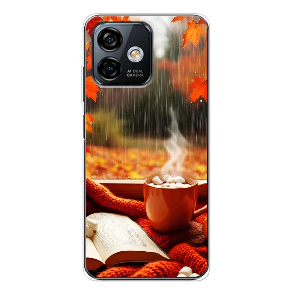 Чохол з принтом «Кава і дощ» для Ulefone Note 16 Pro