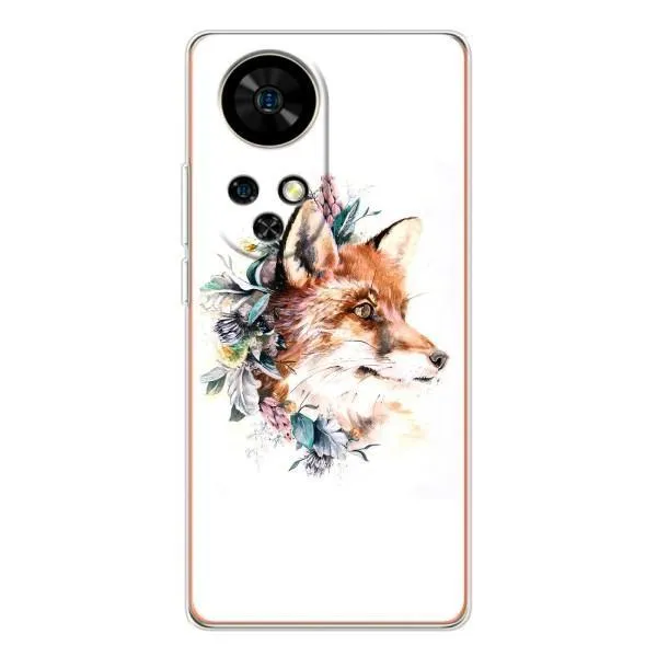 Чохол з принтом «Лиса в квітах» для Ulefone Note 17 Pro Чохол з принтом «Лиса в квітах» для Ulefone Note 17 Pro