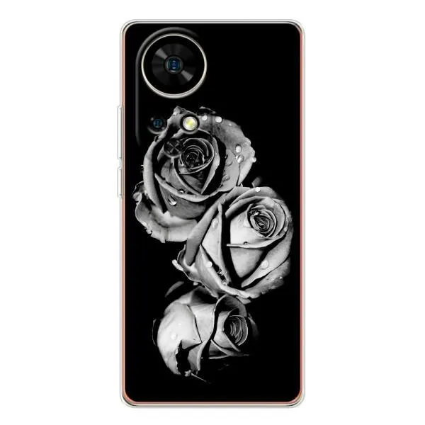 Чехол с принтом «Черная роза» для Ulefone Note 17 Pro