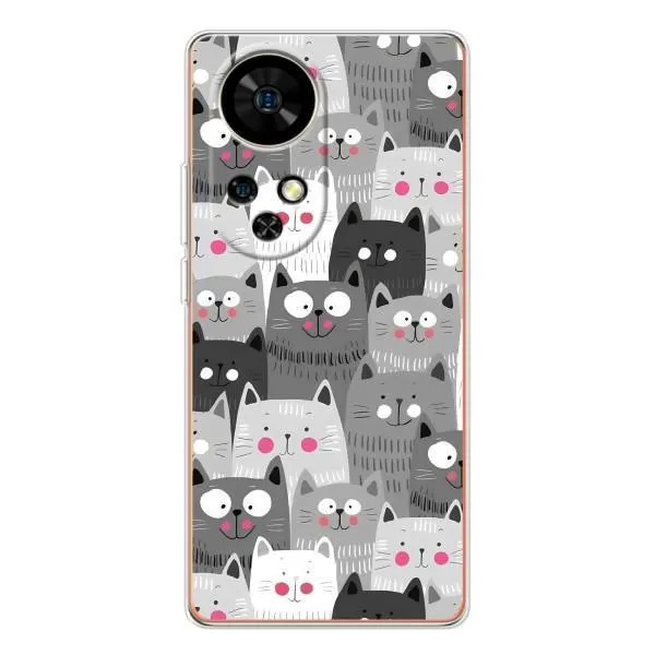Чохол з принтом «Мальовані котики» для Ulefone Note 17 Pro Чохол з принтом «Мальовані котики» для Ulefone Note 17 Pro