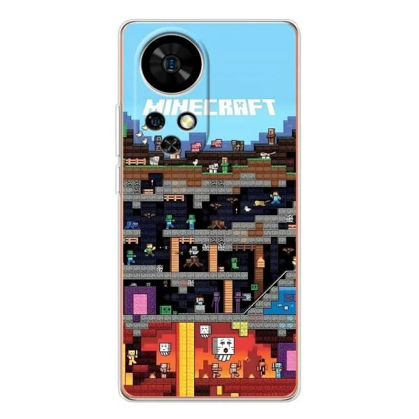 Чохол з принтом «фон Minecraft» для Ulefone Note 17 Pro
