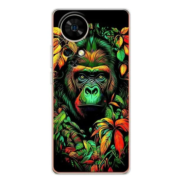 Чехол с принтом «Обезьяна в тропиках» для Ulefone Note 17 Pro