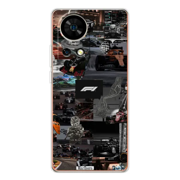 Чохол з принтом «Гоночний колаж Ф1» для Ulefone Note 17 Pro
