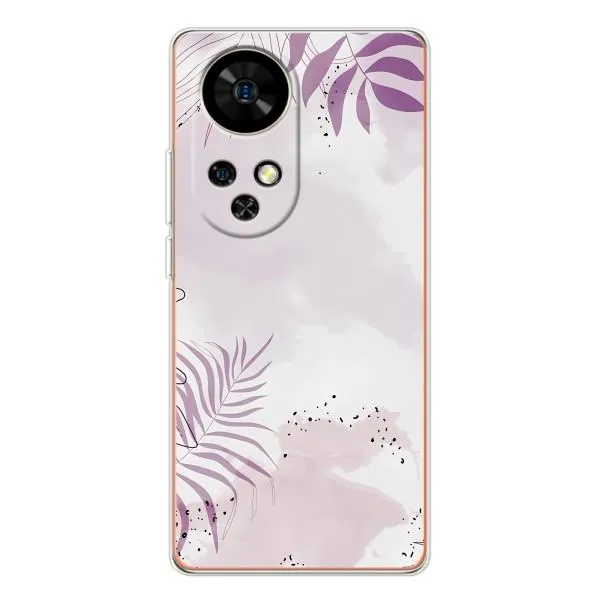 Чехол с принтом «Фиолетовые листья» для Ulefone Note 17 Pro