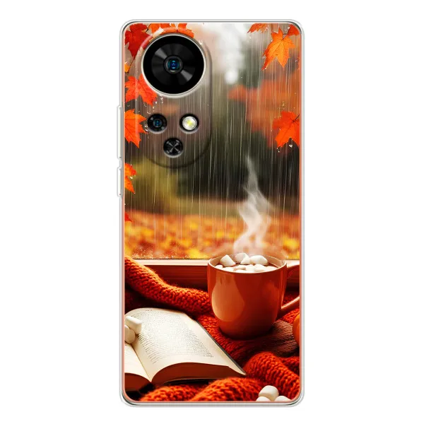 Чохол з принтом «Кава і дощ» для Ulefone Note 17 Pro